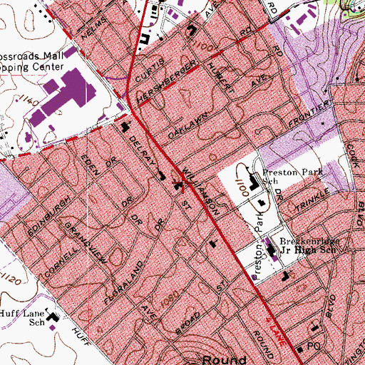 Topographic Map of Grace United Methodist Church, VA