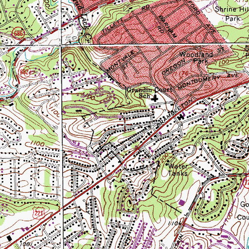 Topographic Map of Greenland Hills, VA