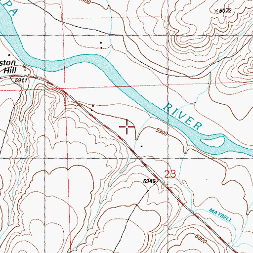 Topographic Map of Boston Flat, CO
