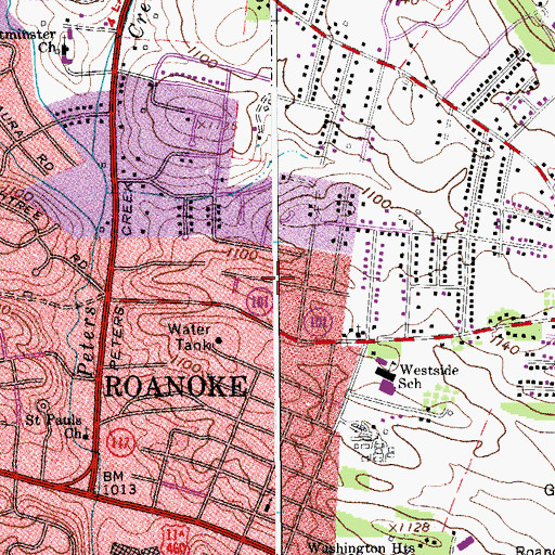 Topographic Map of Hemlock Hills, VA