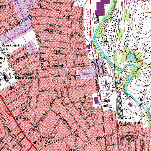 Topographic Map of Huntington Court, VA