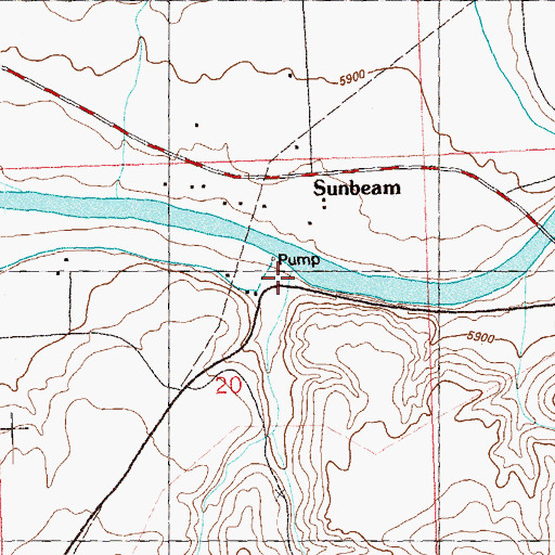 Topographic Map of Thornburg Draw, CO