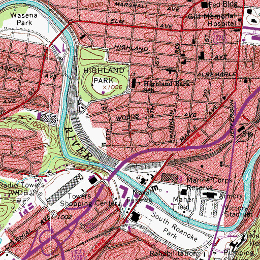 Topographic Map of Janette Land, VA