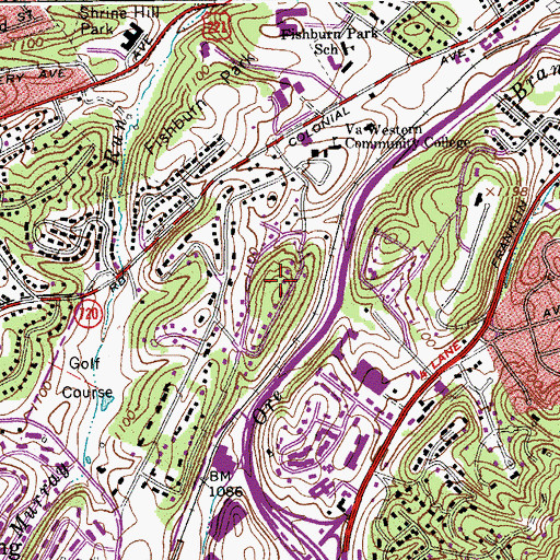 Topographic Map of Jefferson Hills, VA