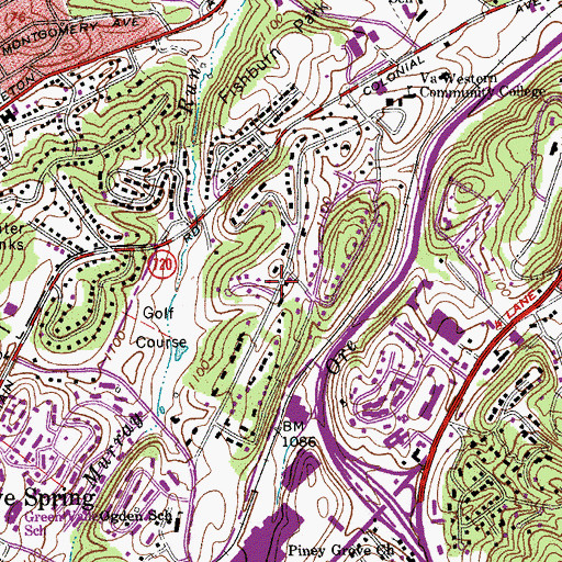 Topographic Map of Jefferson Park, VA