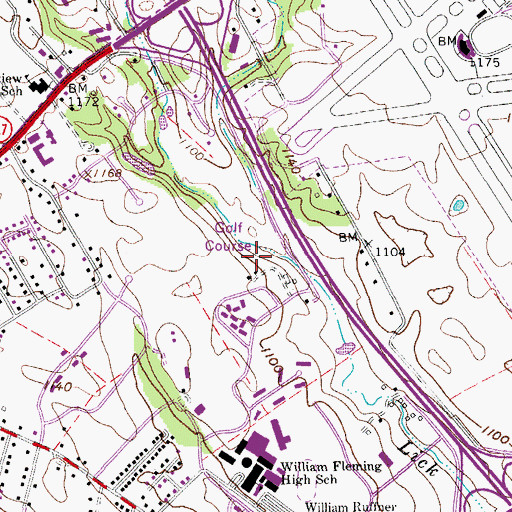 Topographic Map of Jonathan Tosh Cemetery, VA