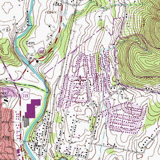 Topographic Map of Meadowview, VA