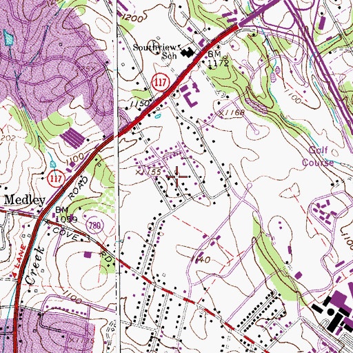 Topographic Map of Miller Court, VA