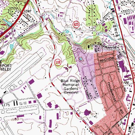 Topographic Map of New Life Temple Pentecostal Church, VA