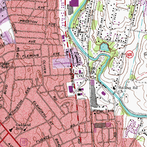 Topographic Map of Northfield, VA