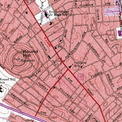 Topographic Map of Northminister Presbyterian Church, VA