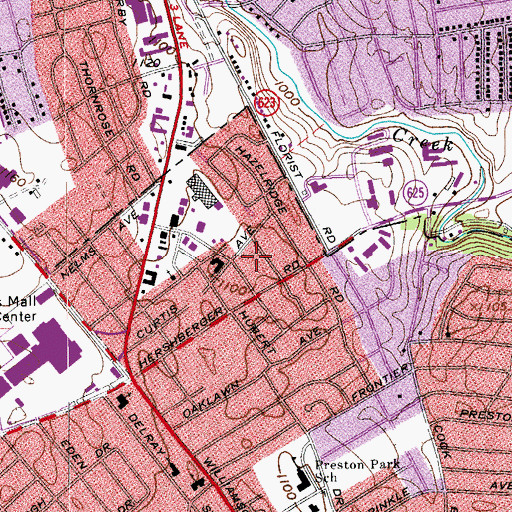 Topographic Map of Oakdale, VA