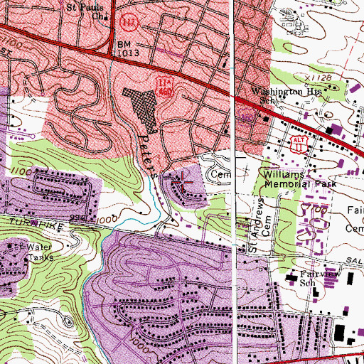 Topographic Map of Panorama Court, VA