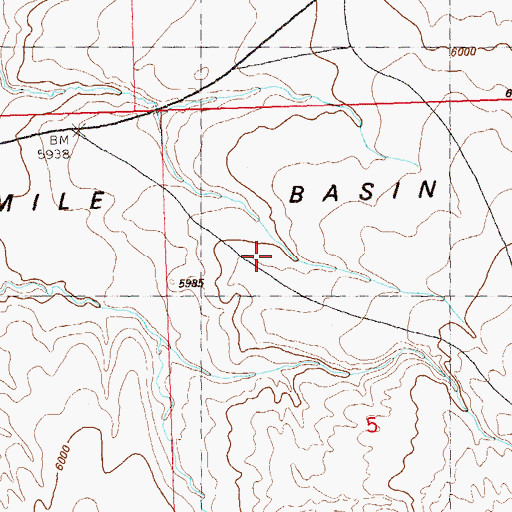 Topographic Map of Ninemile Basin, CO
