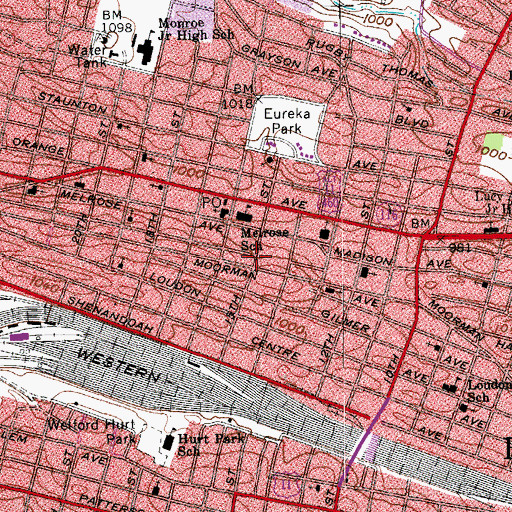 Topographic Map of Price Memorial African Methodist Episcopal Zion Church, VA