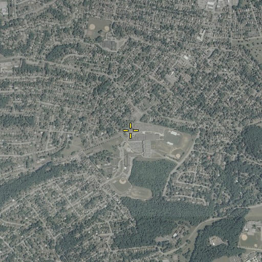 Aerial/Satellite Image of Raleigh Court Branch Roanoke City Public Library, VA
