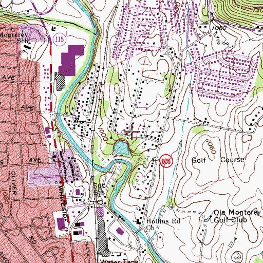 Topographic Map of Rockydale, VA