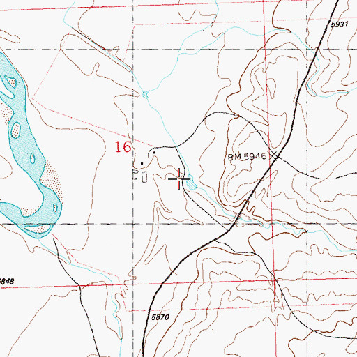 Topographic Map of Shaffers Draw, CO
