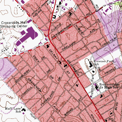 Topographic Map of Saint James Episcopal Church, VA
