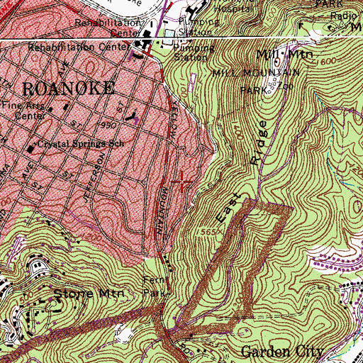 Topographic Map of Sherwood Forest, VA