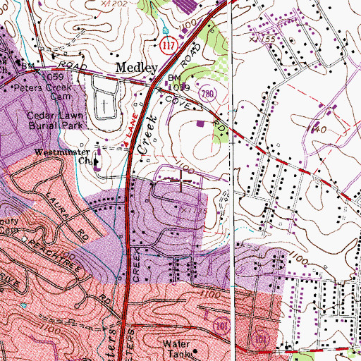 Topographic Map of West View Terrace, VA