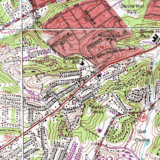 Topographic Map of Woodlawn United Methodist Church, VA
