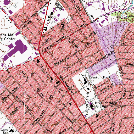 Topographic Map of Yardley Square, VA
