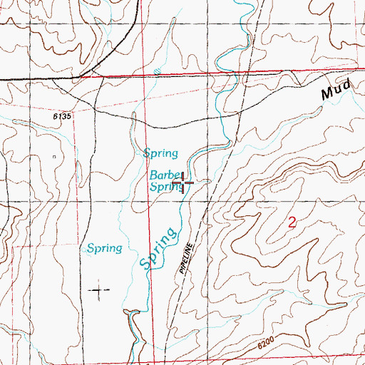 Topographic Map of Mud Spring Gulch, CO