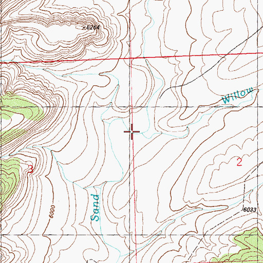 Topographic Map of Willow Creek, CO