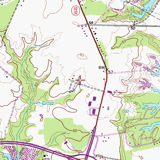Topographic Map of Berkshire Meadows, VA