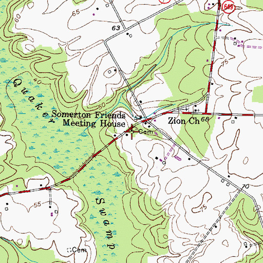 Topographic Map of Boxelder School (historical), VA