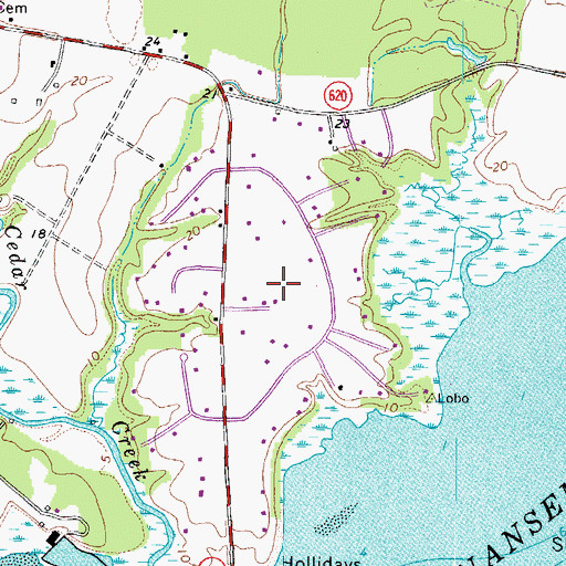 Topographic Map of Bridge Point Farms, VA