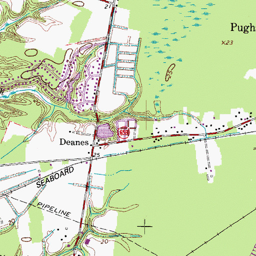 Topographic Map of Bullocks Trailer Park, VA