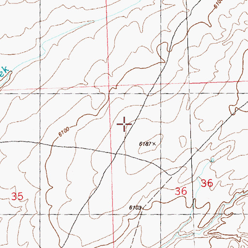 Topographic Map of Thornburg Trail, CO