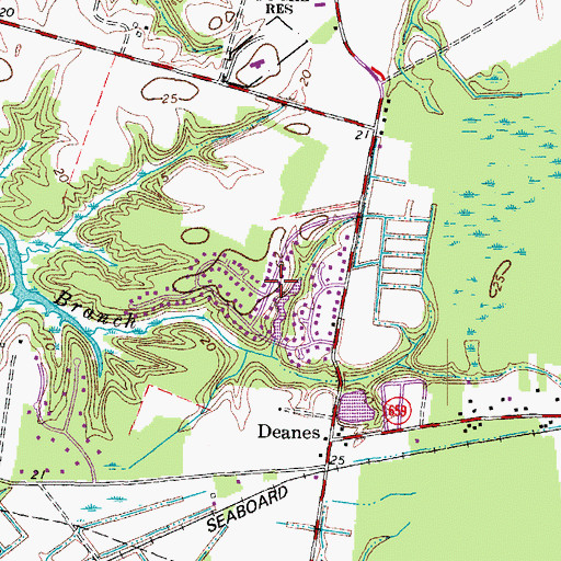 Topographic Map of Deerfield, VA