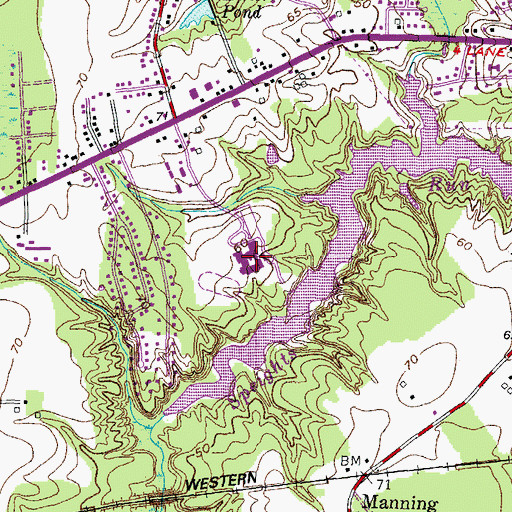 Topographic Map of Forest Glen Middle School, VA