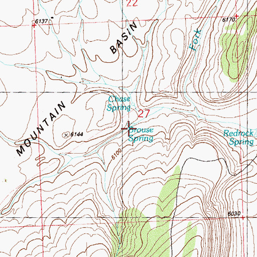 Topographic Map of Brouse Spring, CO