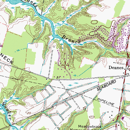 Topographic Map of Glen Forest, VA
