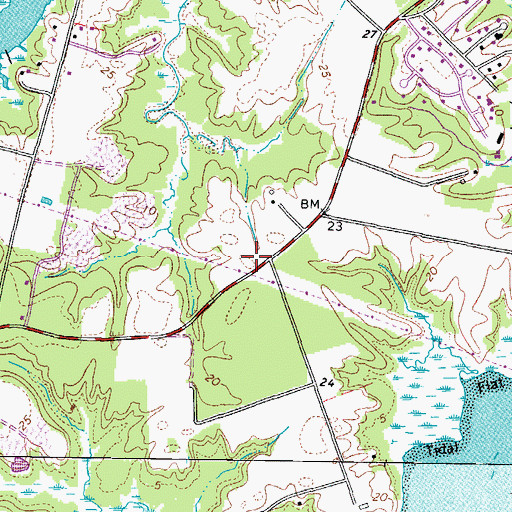 Topographic Map of Hobson Post Office, VA