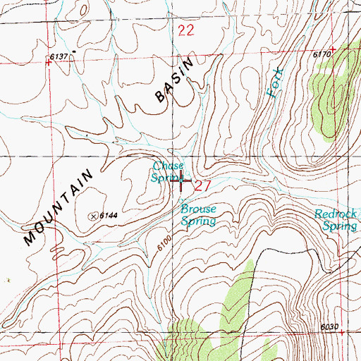 Topographic Map of Chase Spring, CO