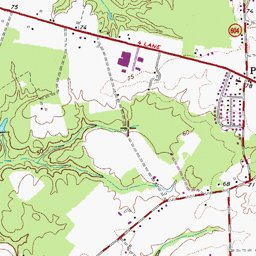 Topographic Map of Idlewood, VA