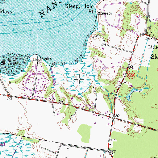 Topographic Map of Janes Swamp, VA