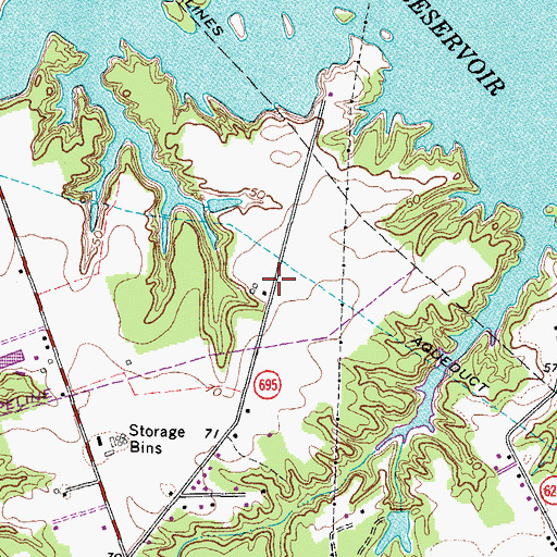 Topographic Map of Kings Crossing, VA