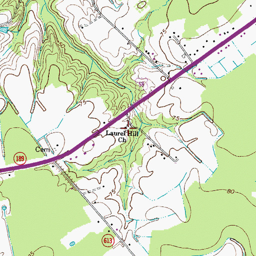Topographic Map of Laurel Hill School (historical), VA