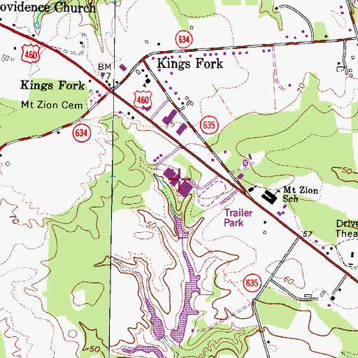 Topographic Map of Nansemond - Suffolk Academy, VA