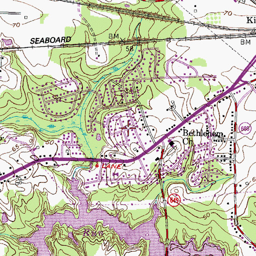 Topographic Map of Oak Ridge, VA