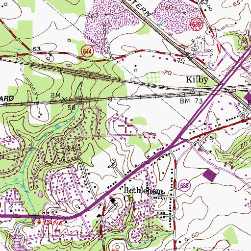 Topographic Map of Oak Ridge East, VA