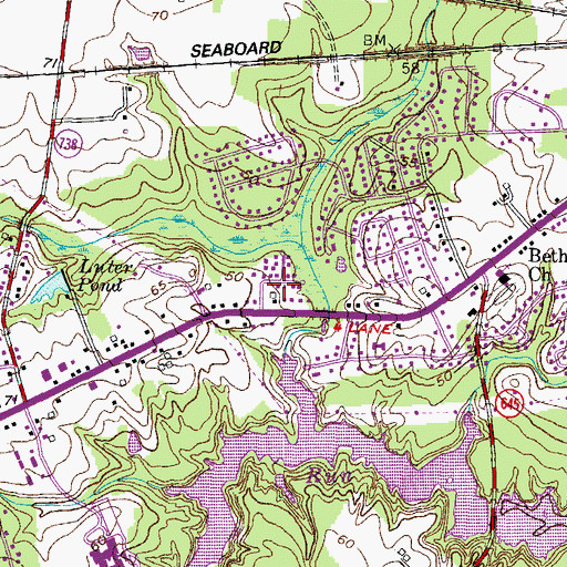 Topographic Map of Pinaire, VA