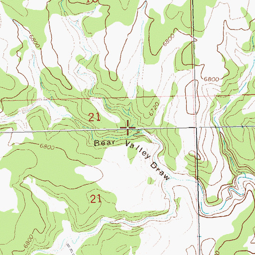 Topographic Map of East Bear Valley Draw, CO