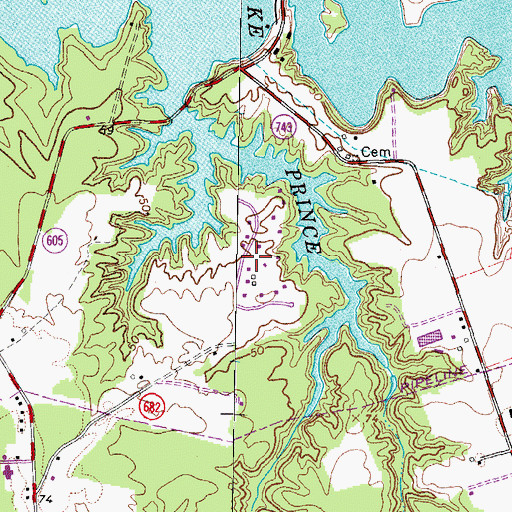 Topographic Map of Princeview Point, VA